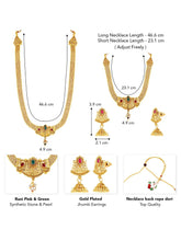 Royal Glow Traditional Bridal Set - Gold - Rani Pink Green
