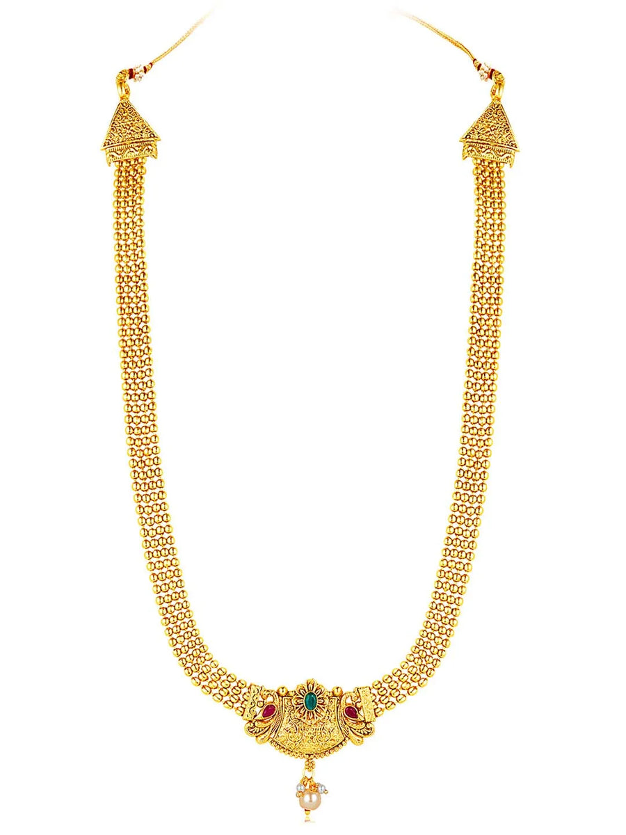 Royal Glow Traditional Bridal Set - Gold - Rani Pink Green