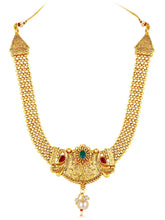 Royal Glow Traditional Bridal Set - Gold - Rani Pink Green