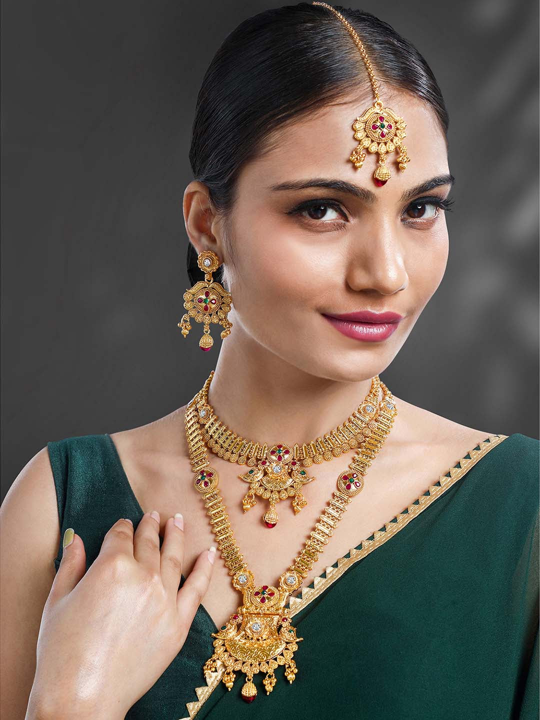 Golden Radiance Wedding Jewelry Set