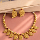 Gold Plated Traditional Paisley Necklace Set