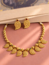 Gold Plated Traditional Paisley Necklace Set