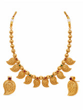 Gold Plated Traditional Paisley Necklace Set
