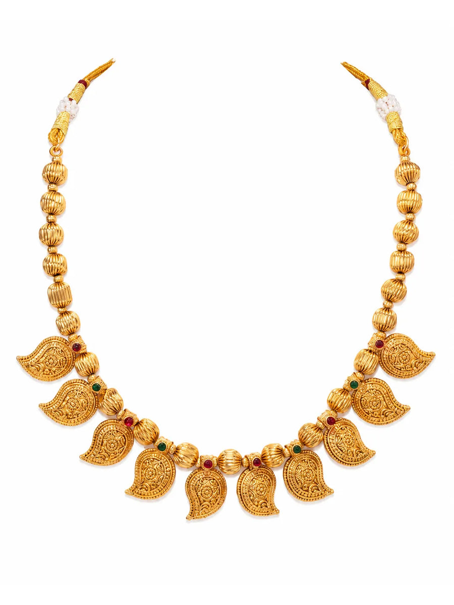 Gold Plated Traditional Paisley Necklace Set