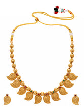 Gold Plated Traditional Paisley Necklace Set