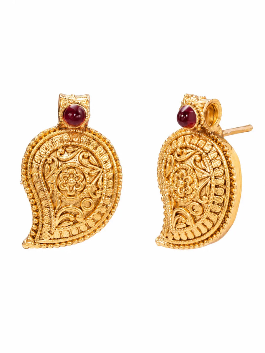 Gold Plated Traditional Paisley Necklace Set