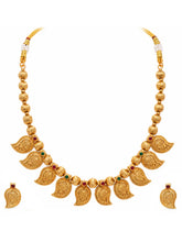 Gold Plated Traditional Paisley Necklace Set