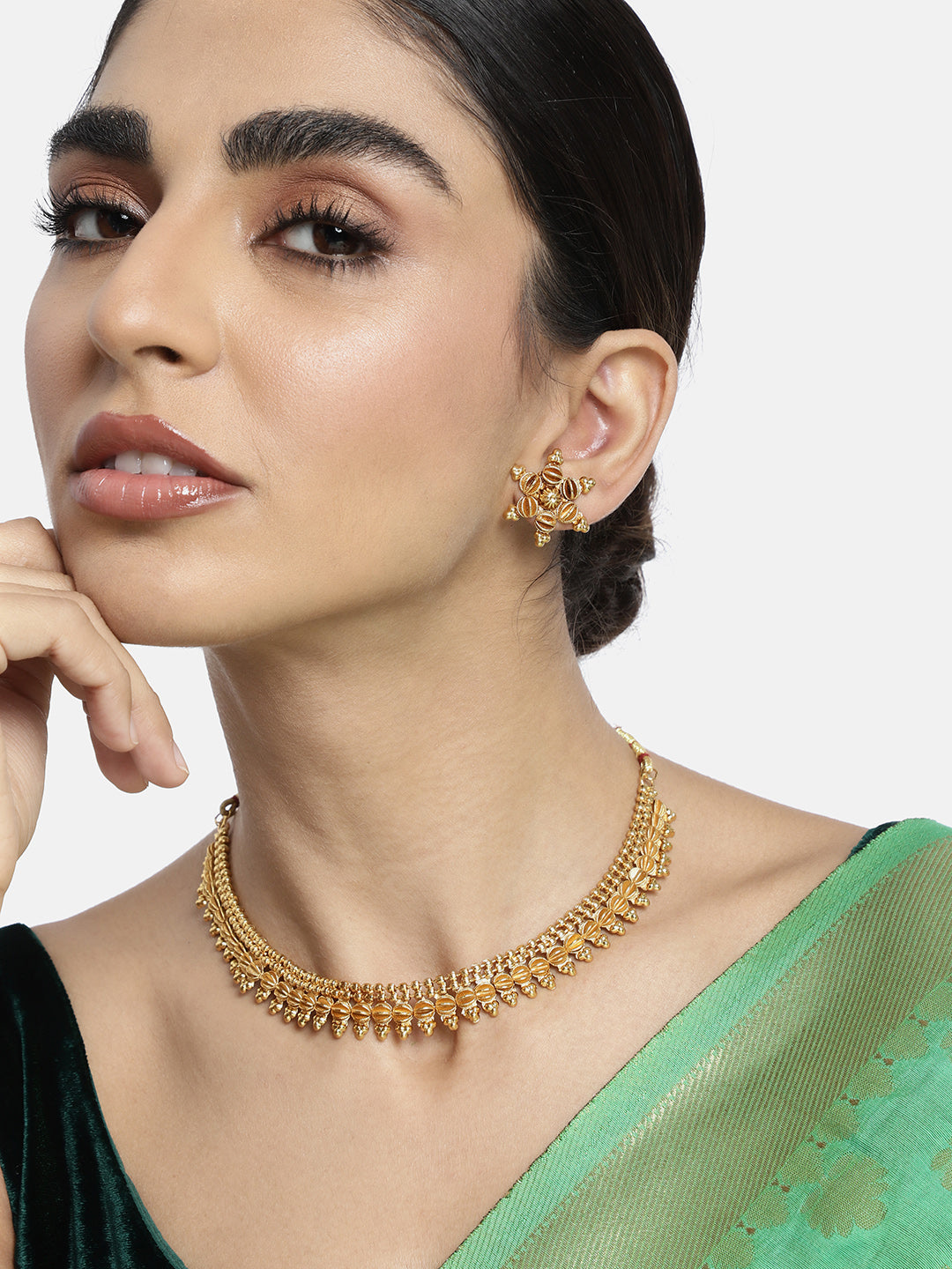 The Essence of Tradition Gold Plated Necklace Set