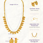 Gold Plated Ornate Paisley Necklace Set