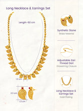 Gold Plated Ornate Paisley Necklace Set