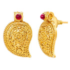 Gold Plated Ornate Paisley Necklace Set