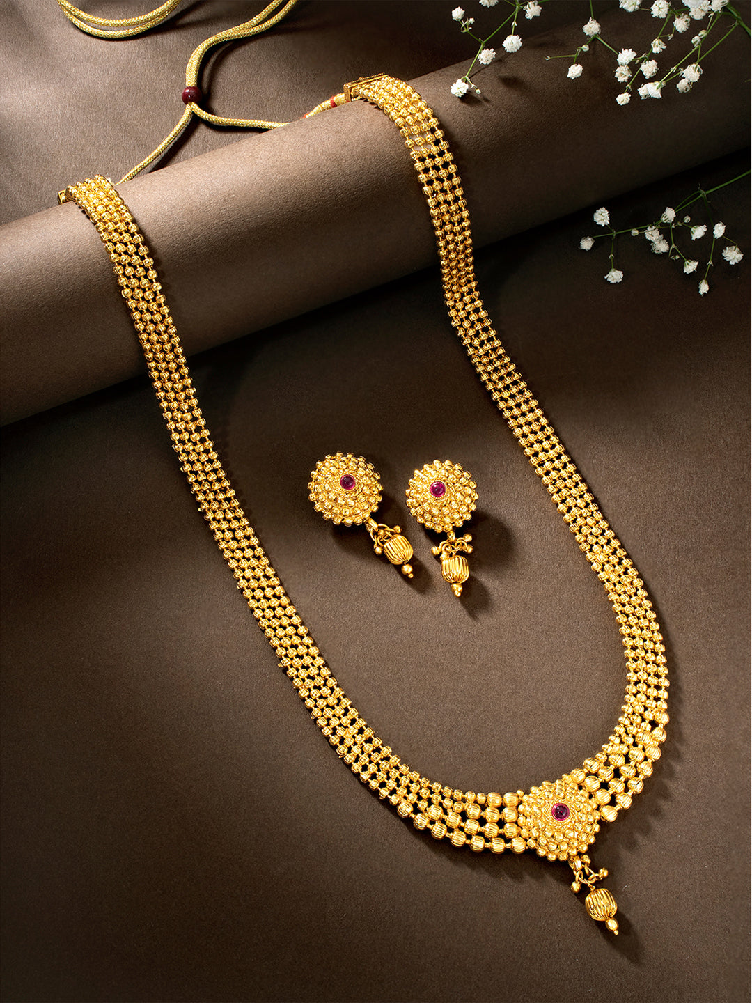 Glimmer of India Heritage Gold Plated Necklace Set