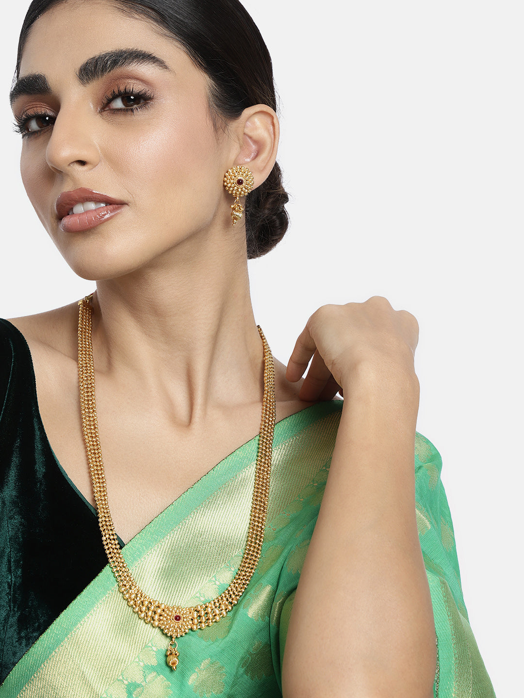 Glimmer of India Heritage Gold Plated Necklace Set