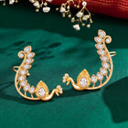 Peora Mayuri White Ear Cuff Earrings - Gold