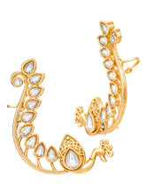 Peora Mayuri White Ear Cuff Earrings - Gold