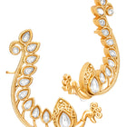 Peora Mayuri White Ear Cuff Earrings - Gold