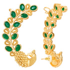 Peora Maharani Emerald Ear Cuff Earrings - Gold