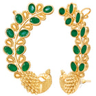 Peora Maharani Emerald Ear Cuff Earrings - Gold