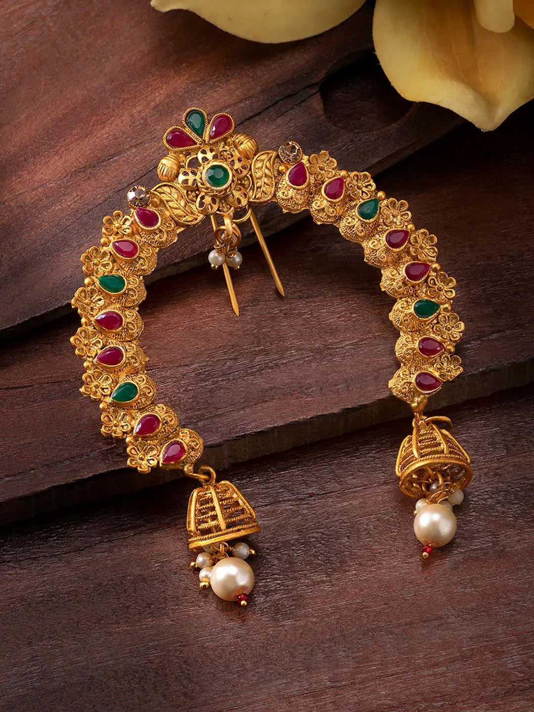 Radiant Tradition Pearl Jhumki Drops Juda Pins