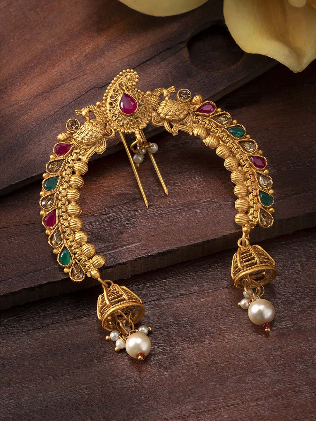 Radiant Tradition Pearl Jhumki Drops Juda Pins