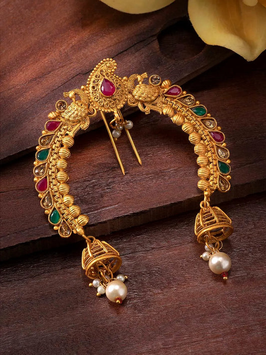Pearl Jhumki Juda Pins – Traditional Hair Jewellery with Grace | Peora


