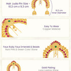Peora Traditional Bridal Temple Juda Pin - Gold