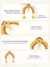Peora Traditional Bridal Temple Juda Pin - Gold