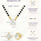 Gold Plated Black Bead Solitaire Pendant Set