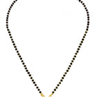 Gold Plated Black Bead Solitaire Pendant Set