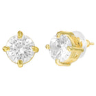 Gold Plated Black Bead Solitaire Pendant Set