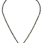 Gold Plated Black Bead Solitaire Pendant Set