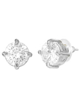 Rhodium Plated Black Bead Solitaire Pendant Set