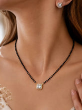 Gold Plated Crystal Halo Mangalsutra Set