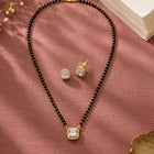 Gold Plated Crystal Halo Mangalsutra Set
