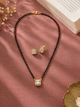 Gold Plated Crystal Halo Mangalsutra Set