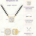 Gold Plated Crystal Halo Mangalsutra Set