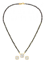 Gold Plated Crystal Halo Mangalsutra Set