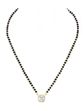 Gold Plated Crystal Halo Mangalsutra Set