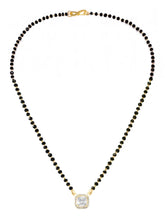Gold Plated Crystal Halo Mangalsutra Set