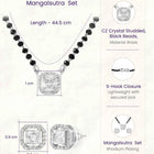 Rhodium Plated Crystal Halo Mangalsutra Set