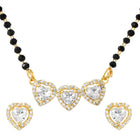 Gold Plated Heart Trio Mangalsutra Set