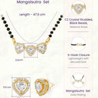 Gold Plated Heart Trio Mangalsutra Set
