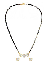 Gold Plated Heart Trio Mangalsutra Set