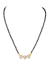Gold Plated Heart Trio Mangalsutra Set