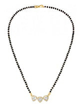 Gold Plated Heart Trio Mangalsutra Set