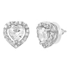 Rhodium Plated Heart Trio Mangalsutra Set