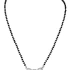 Rhodium Plated Heart Trio Mangalsutra Set