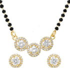 Gold Plated Three Stone Mangalsutra Set