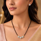 Gold Plated Three Stone Mangalsutra Set