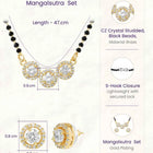 Gold Plated Three Stone Mangalsutra Set